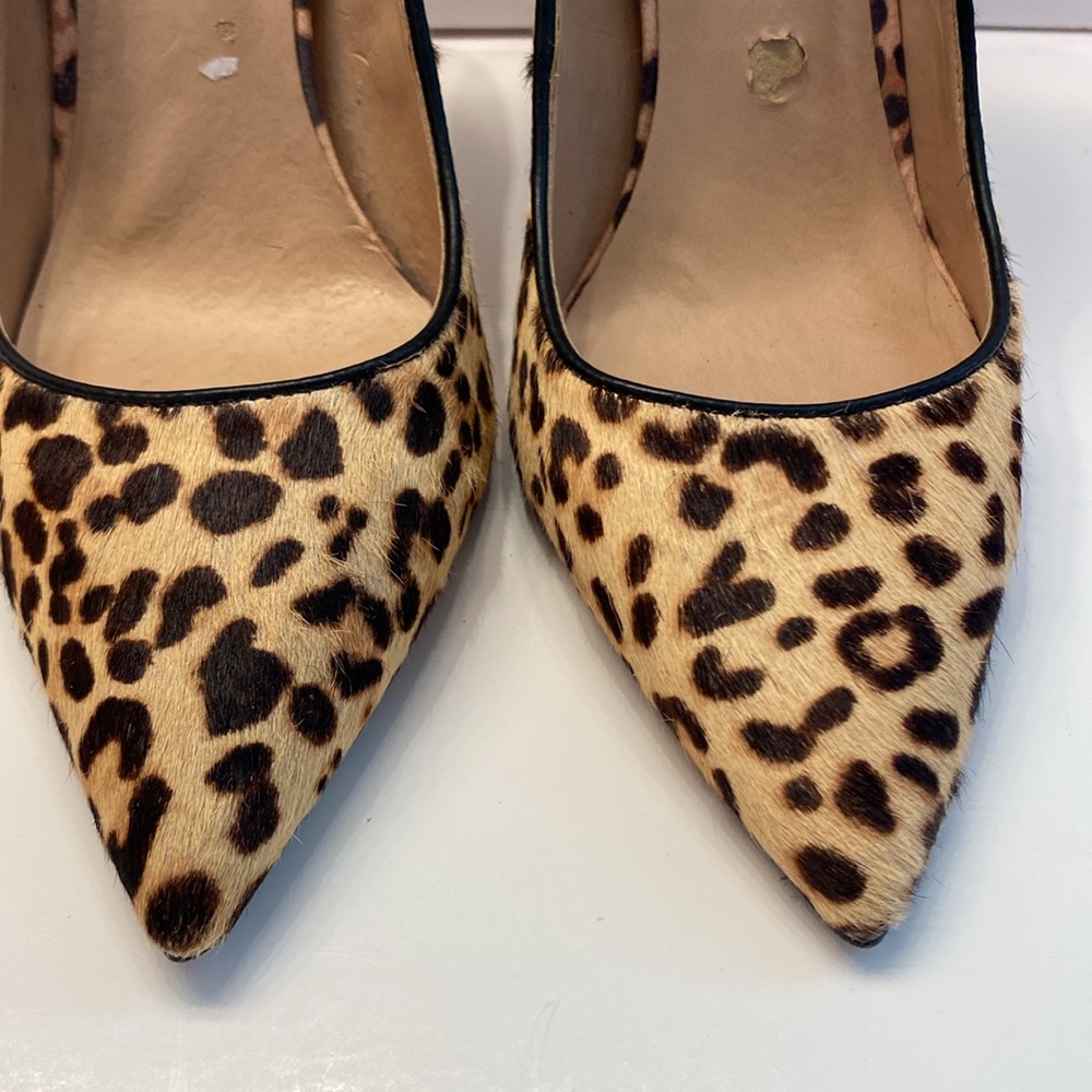 Steve Madden  Women’s Heels, fur dyed leopard print, 4.5 inch heels , Size 10 M - Picture 4 of 14